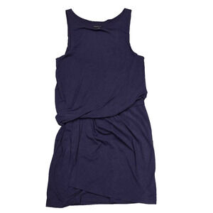 Theory Womens Blue pima Cotton Drop faux wrap Tank‎ Dress Medium A004772